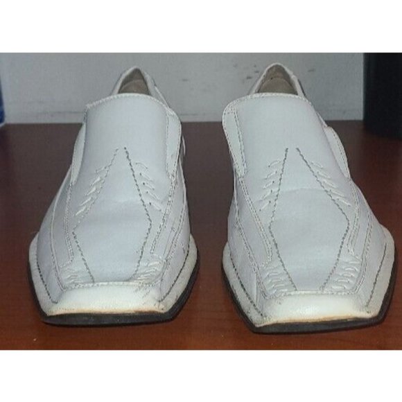 Majestic Collection Shoes Men's Size 7.5 White Casual Loafers  Leather - Picture 2 of 8